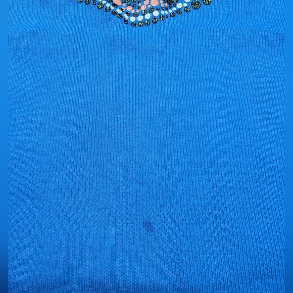 Disney Tank Top Blue Glitter Mickey Women's Small - Picture 4 of 4